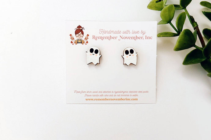 Halloween Ghost Earring Studs