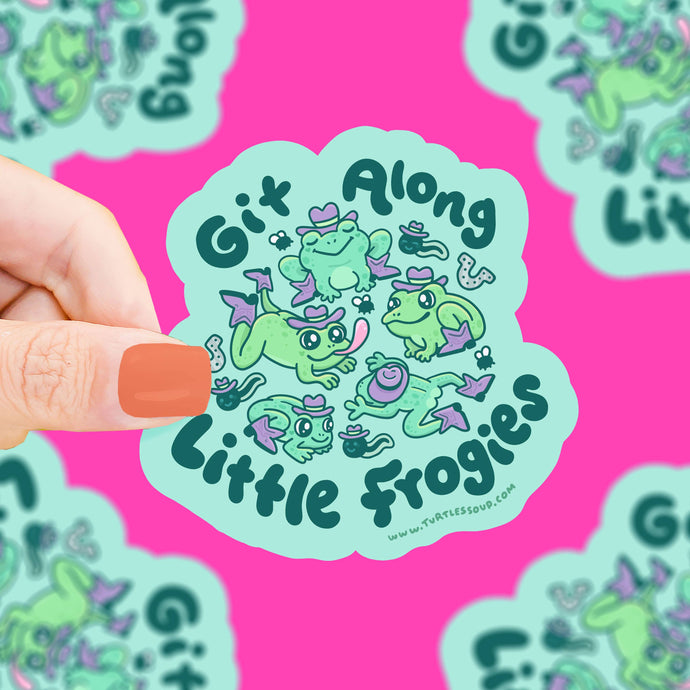 Get Along Little Froggies l Sticker