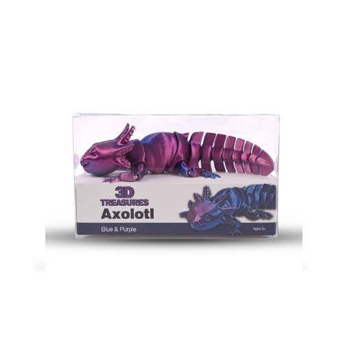 3D Printed Axolotl Fidget Toy - Multiple Colours: Multicolor