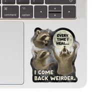 Raccoon Every Time I Heal... Vinyl Sticker