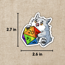 Owlbear with Rainbow D20 Sticker