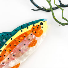 Exquisite Perch Fish Ocean Animal Acetate Hair Claw Clip 🐟: Orange