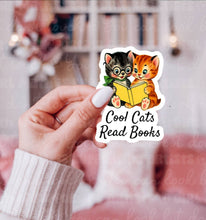 Cool Cats Read Books Sticker
