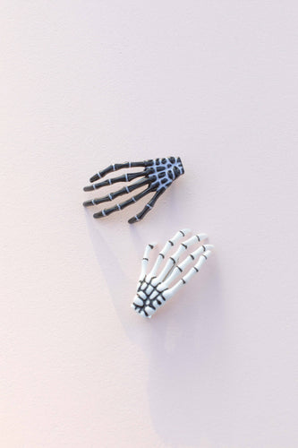 Halloween Skeleton White Hair Clip