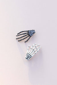 Halloween Skeleton White Hair Clip