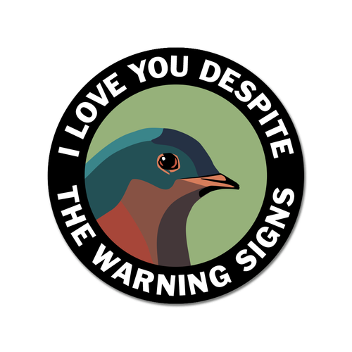 Warning Signs Vinyl Sticker