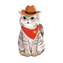 Western Cat Die-Cut Bookmark