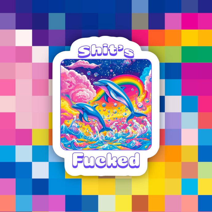 Shit’s Fucked Funny 90s Sticker