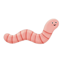 Earth Worm Die-Cut Bookmark