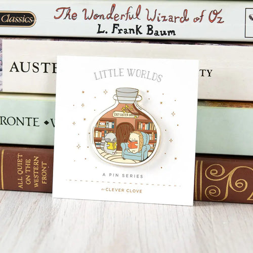 Little Worlds Bookshop Pin