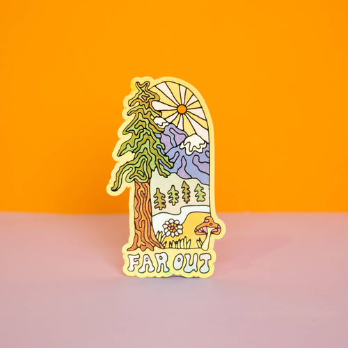 Far Out Sticker