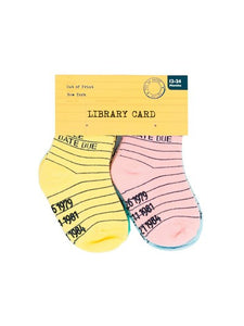 Library Card Socks Set of 4 2T-3T