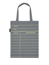 Library Card (Gray) Tote