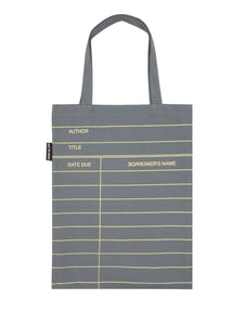 Library Card (Gray) Tote