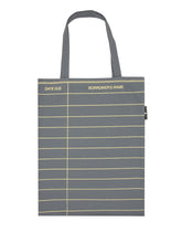 Library Card (Gray) Tote