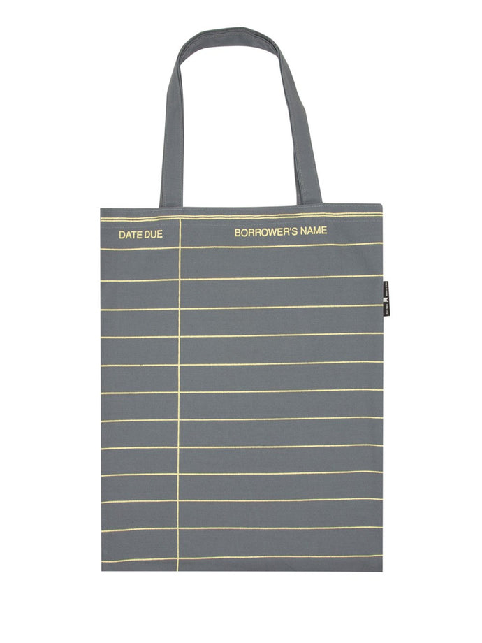 Library Card (Gray) Tote