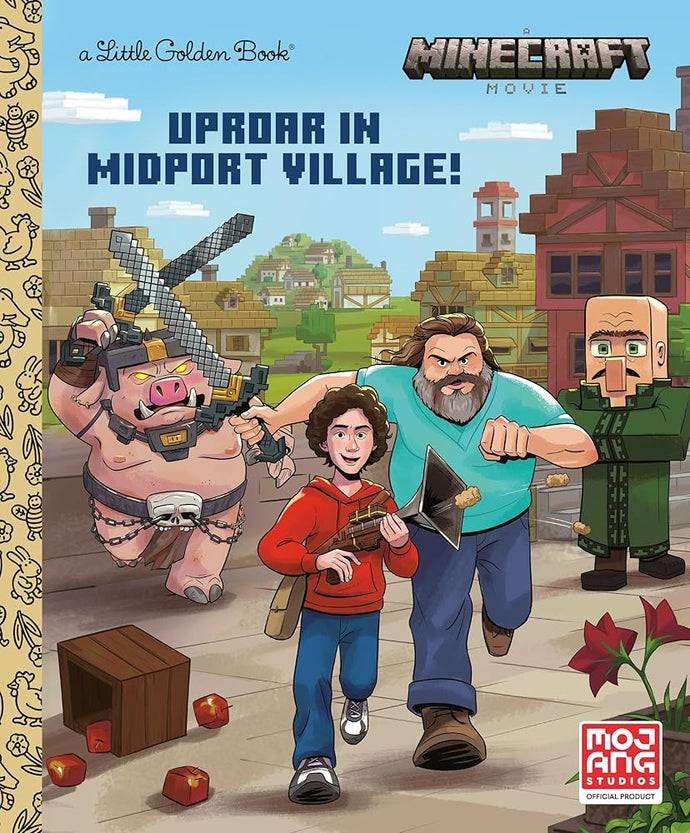 Uproar in Midport Village (A MINECRAFT MOVIE) (Little Golden Book) cover image