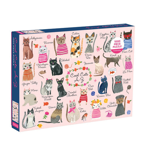 Cool Cats A-Z 1000 Piece Puzzle by Mudpuppy