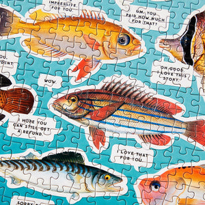 Judgy Fish 100 Piece Puzzle (Plus 6 bonus puffy stickers)