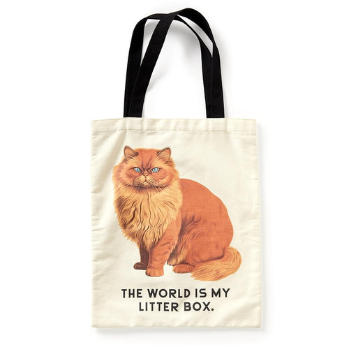 Brass Monkey Vintage Cat Artwork Canvas Tote Bag - 15 inches x 17 inches - Unisex - Adults, Cat Lovers, Vintage Enthusiasts cover image