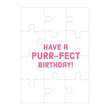 Purr-Fect Cat Birthday Greeting Card Puzzle