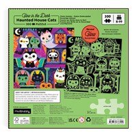 Haunted House Cats 300 Piece Glow in the Dark Puzzle by Mudpuppy