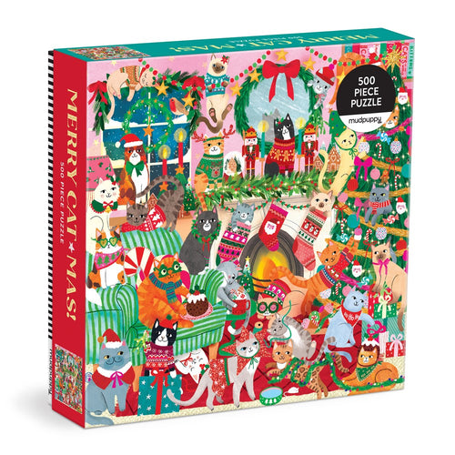 Merry Cat Mas! 500 Piece Puzzle