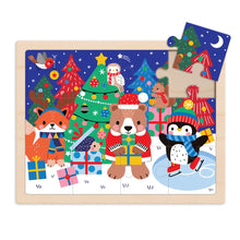Christmas 12 Piece Wooden Tray Puzzle