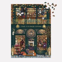 The Gilded Spine 1000 Piece Foil Puzzle by Galison