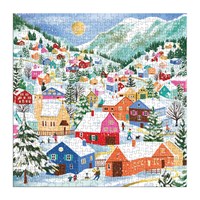 Swiss Alpine Village 500 Piece Foil Puzzle by Galison