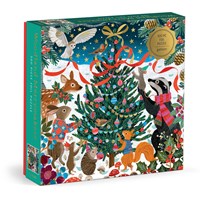 Victoria Ball Woodland Merrymakers 500 Piece Foil Puzzle by Galison