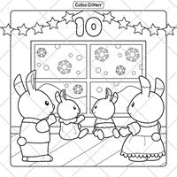 Calico Critters Cozy Christmas: Adorable Advent Calendar Coloring by Macmillan Children's Books