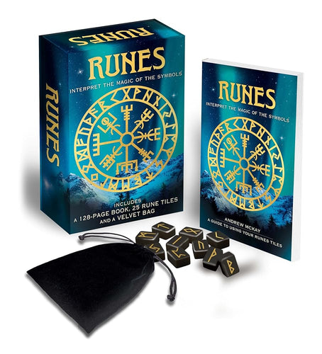 Runes: Interpret the Magic of the Symbols: Includes a 128-page book, 25 rune tiles and a velvet bag (Sirius Oracle Kits) cover image