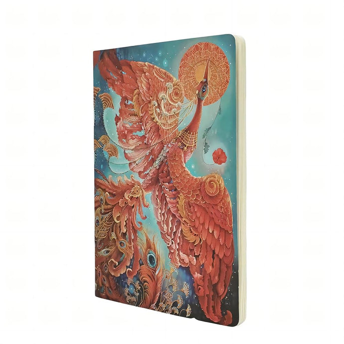 Firebird A4 Unlined Softcover Cahier, 80pg, 100GSM by Paperblanks (Birds of Happiness) cover image