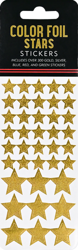 Color Foil Stars Sticker Sheets