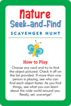 Nature Seek and Find Scavenger Hunt Cards