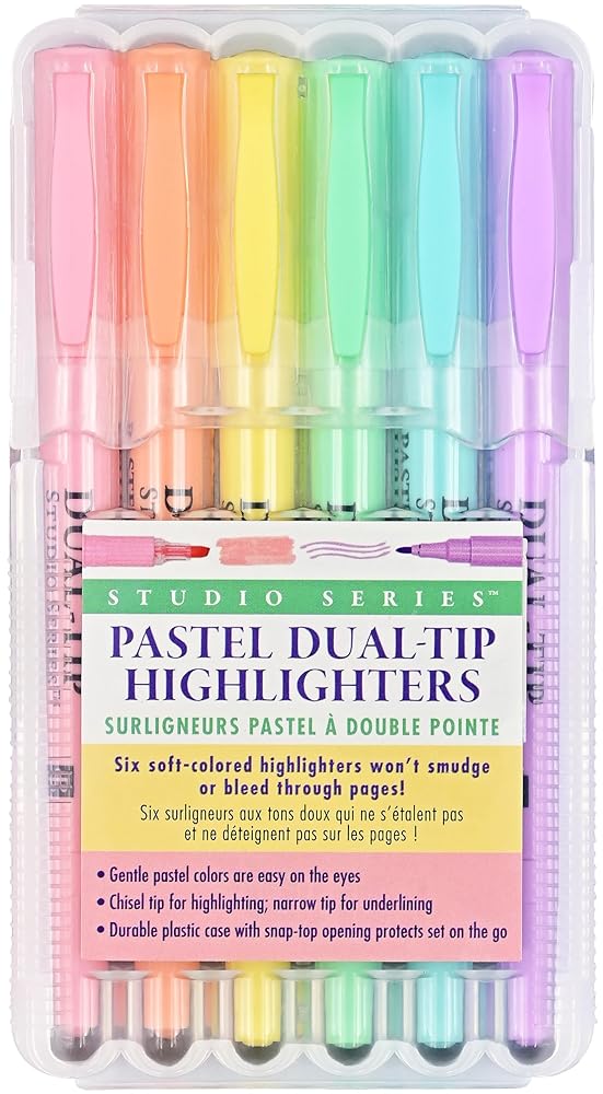 Studio Series Pastel Dual-Tip Highlighters - 6 Colors cover image