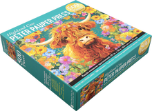Highland Cow 500-Piece Jigsaw Puzzle with Gold Foil