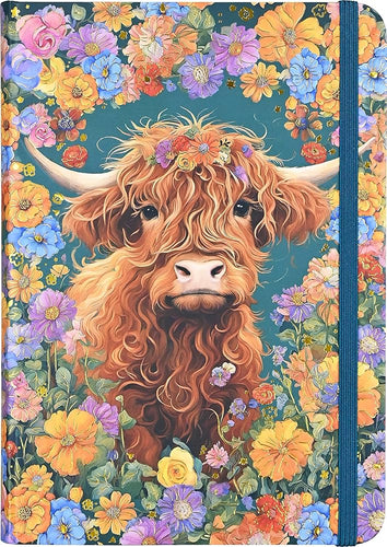 Highland Cow Journal (Deluxe binding with gold gilded pages) cover image