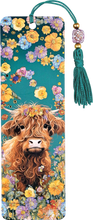 Highland Cow Beaded Bookmark