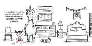 Never Let a Unicorn Scribble: A Magical Picture Book for Creative Kids!, by Alber