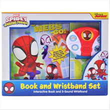 Marvel Spider-man - Spidey and His Amazing Friends - Go-Webs-Go! Interactive Book and 5-Sound Wristband - PI Kids cover image