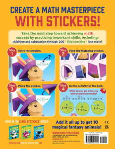 Learn by Sticker: More Addition & Subtraction: Use Math to Create 10 Fantasy Animals! (Learn by Sticker, 4)