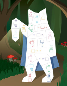 Learn by Sticker: More Addition & Subtraction: Use Math to Create 10 Fantasy Animals! (Learn by Sticker, 4)