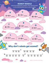 Learn by Sticker: Multiplication: Use Math to Create 10 Awesome Robots! (Learn by Sticker, 6), Workman Publishing