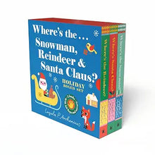 Where's the . . . Snowman, Reindeer & Santa Claus? Holiday Boxed Set: (A Christmas Boxed Set of Interactive, Sensory Lift-the-Flap Books with Felt Flaps and Mirrors for Babies and Toddlers) cover image
