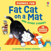 Usborne Phonics - Fat Cat on a Mat and other stories: A Rhyming Phonics Book Collection with Loveable Animals and Online Audio, for Kids (Ages 3-5) (Phonics Story Collections) cover image