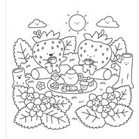 Cutie Fruity (Cozy Market Coloring Book) By Rennocks