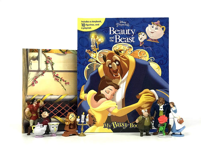 Disney Beauty and the Beast My Busy Books - Storybook, 10 figurines, playmat cover image