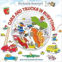 Richard Scarry's Cars and Trucks in Busytown: Book Plus Wooden Play Pieces cover image